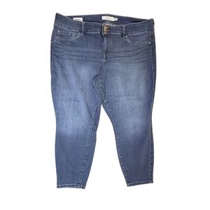 Torrid Denim Jeggings First At Fit Cropped Dark Wash‎ Plus Size 24S